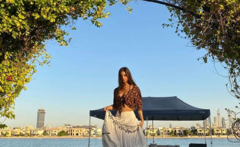 Suhana Khan goes Boho-Chic in crop top and long white skirt