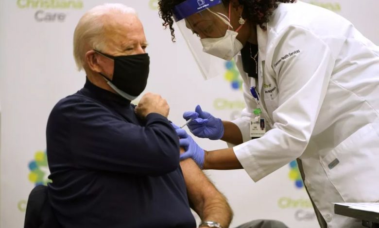 Joe Biden publicly receives coronavirus vaccine, Live on television
