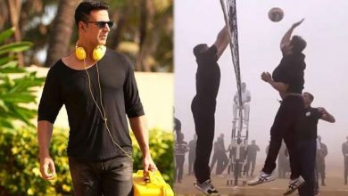 Army Day : Akshay Kumar celebrates by playing volleyball with Soldiers, Video viral