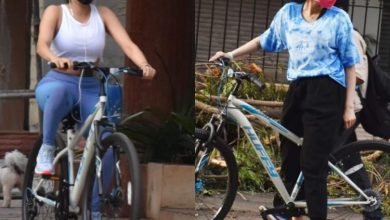 COVID19 के बीच जाह्नवी कपूर और खुशी कपूर शहर में साइकिल चलते हुए निकले टहलने - Video