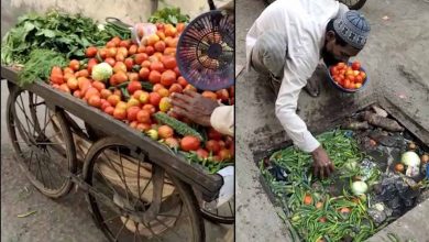 सब्जी बेच रहे ग्रामीणों ने पुलिस पर किया पथराव, वायरल हुआ वीडियो
