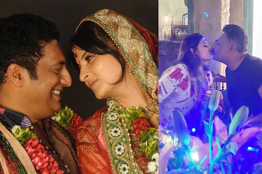 56 साल के एक्टर प्रकाश राज ने फिर से की शादी, KISS करते हुए Photos Viral