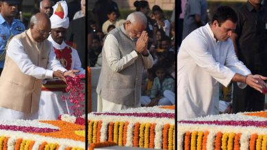 गांधी जयंती पर पीएम मोदी समेत कई नेताओंने महात्मा गांधी को दी श्रद्धांजलि