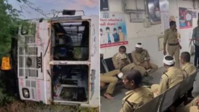 गुजरात के पंचमहल में बस पलटने से 38 पुलिसकर्मी घायल,अस्पताल में कराया गया भर्ती