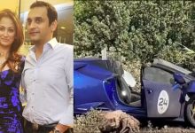 'स्वदेश ' एक्ट्रेस गायत्री जोशी की लेम्बॉर्गिनी कार फरारी ट्रक से टकराई